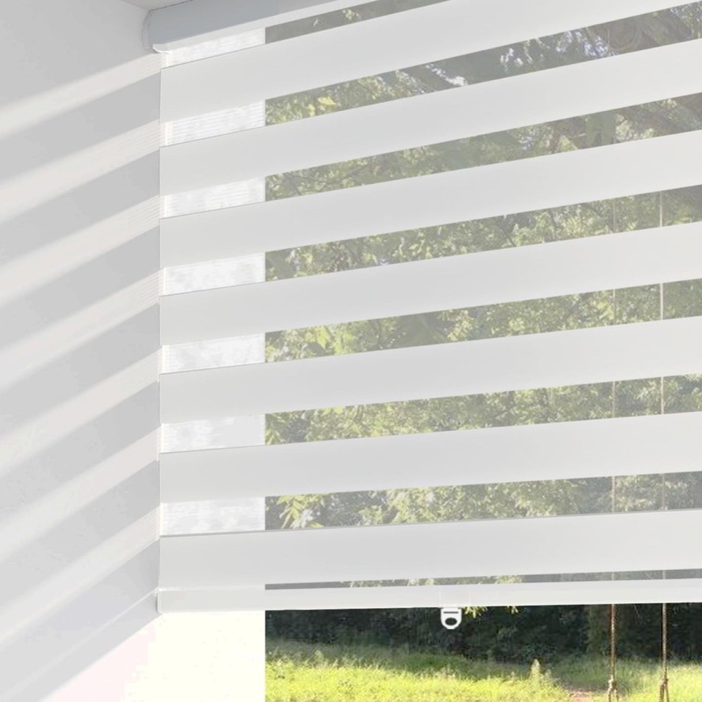 New White Cordless 72x23” Zebra Blinds